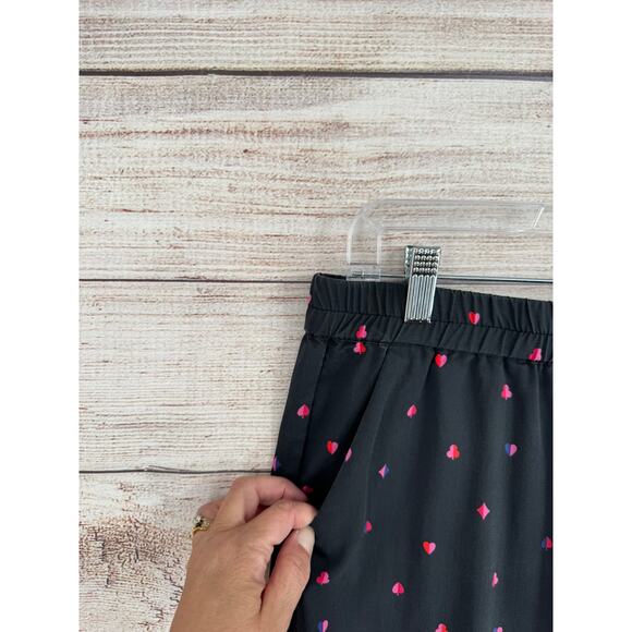 Marine Layer Deck Of Cards Print Casual Pull On Pants Womens Medium Navy Blue - Picture 3 of 11